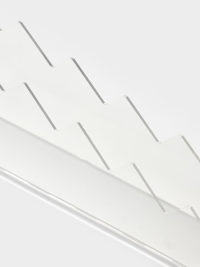 Горка для теней 4×24×7 см, 6 мест, оргстекло 2 мм, прозрачная