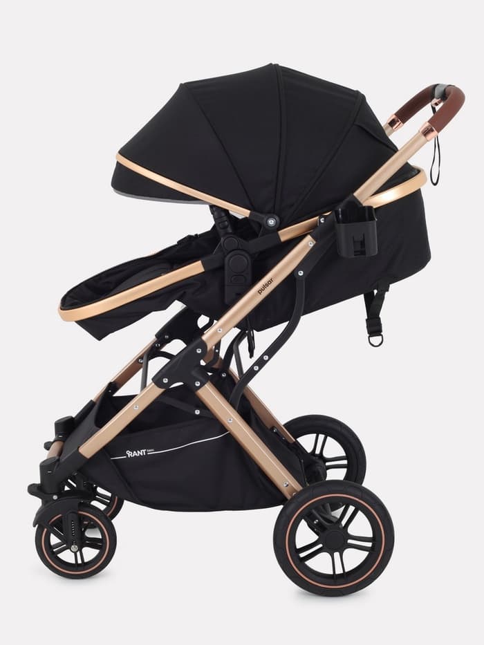 Коляска - трансформер детская RANT basic PULSAR GOLD (2в1) RA160, черный