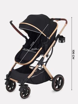 Коляска - трансформер детская RANT basic PULSAR GOLD (2в1) RA160, черный