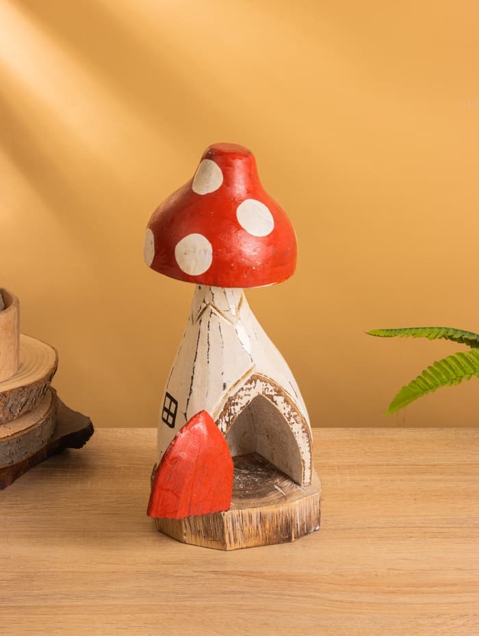 Сувенир «Домик гриб», 13×12×29 см, дерево
