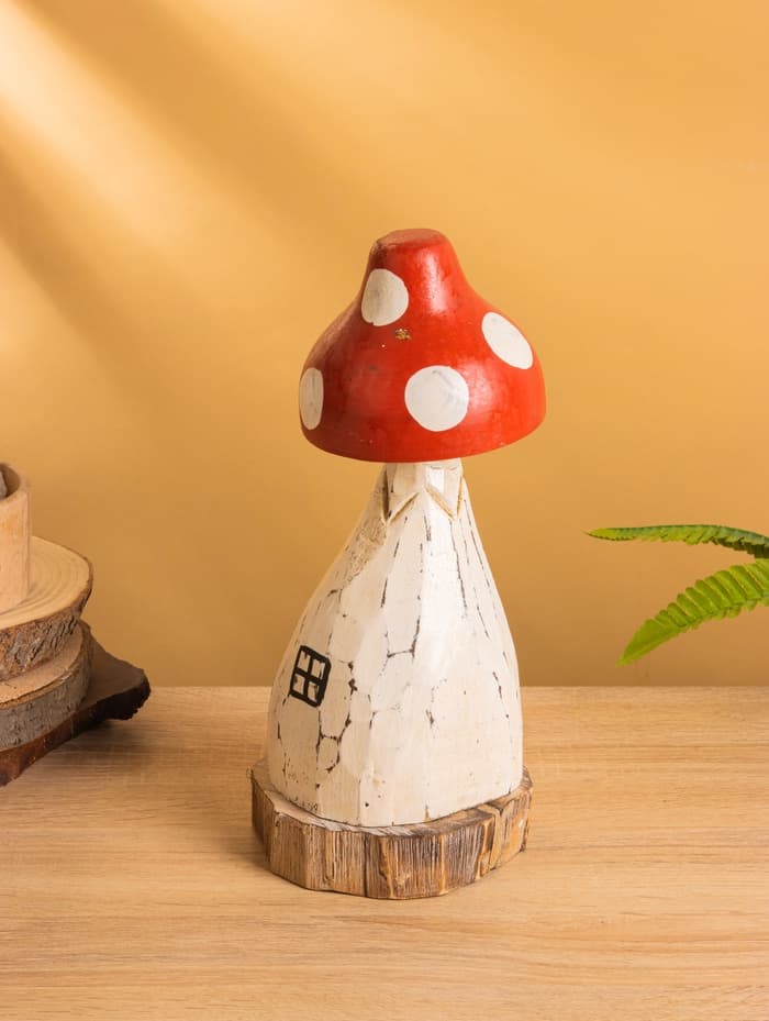 Сувенир «Домик гриб», 13×12×29 см, дерево