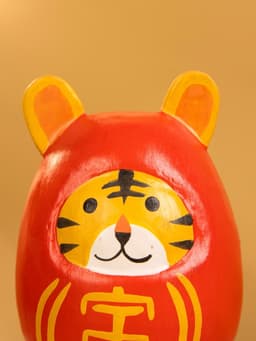 Японская кукла кокеши «Тигренок», 6×6×9 см, красная