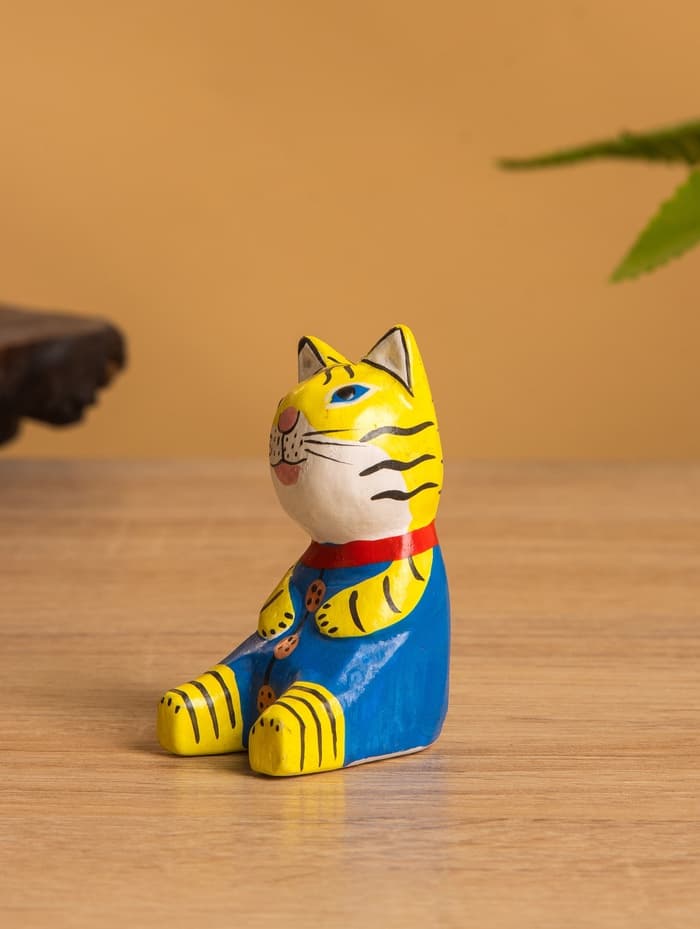 Сувенир «Тигренок», 3×4×6 см, дерево