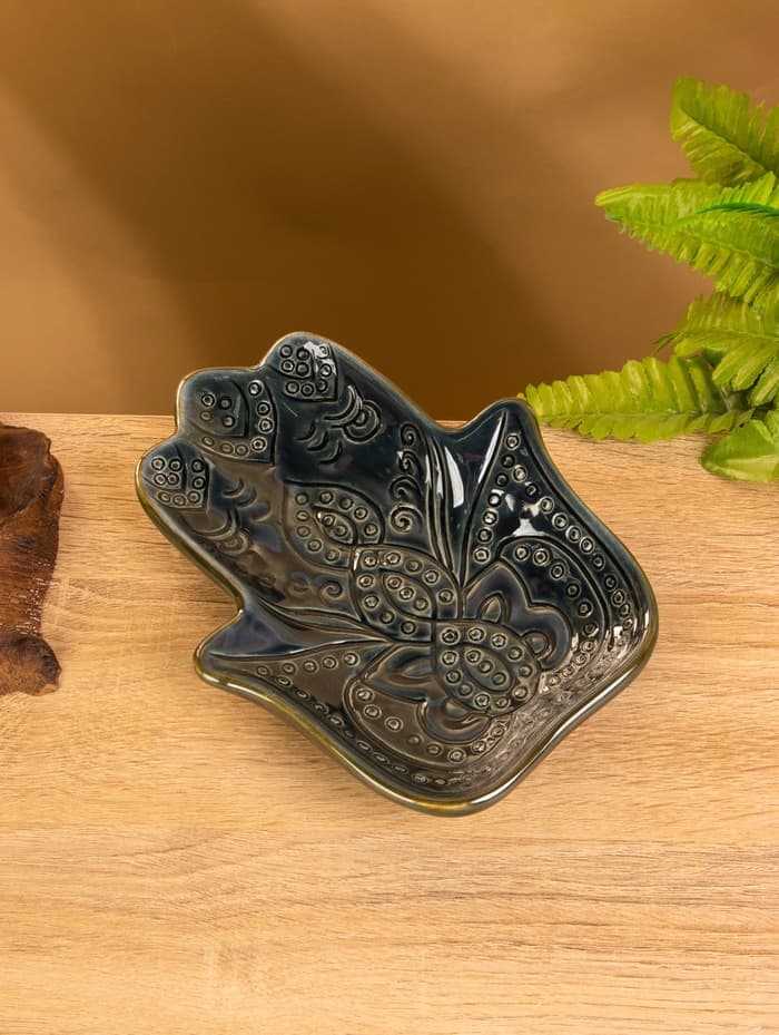 Подставка декоративная «Ладонь Будды», 21×15.5×3 см, керамика, МИКС