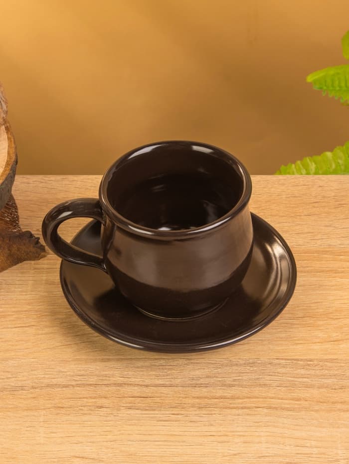 Набор чайный «Камень», чайник, 2 кружки, 27×23×16 см, керамика, чёрный