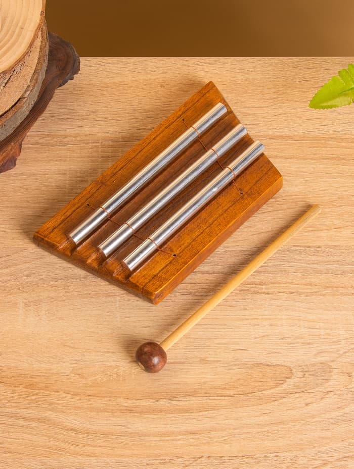 Сувенирный музыкальный инструмент «Ксилофон», 18×9×3 см, махагон, алюминий