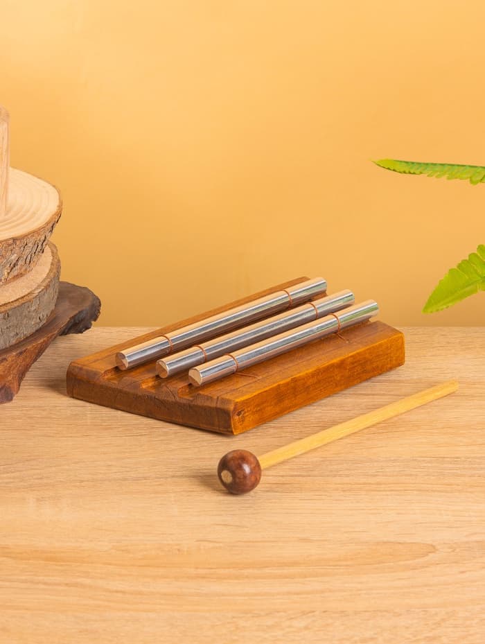 Сувенирный музыкальный инструмент «Ксилофон», 18×9×3 см, махагон, алюминий