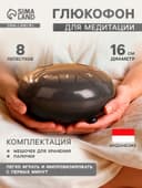 Глюкофон - музыкальный инструмент, 16×16×8 см, нержавеющая сталь, тёмно-серый