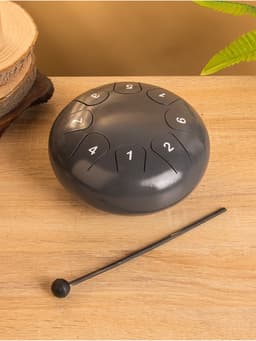 Глюкофон - музыкальный инструмент, 16×16×8 см, нержавеющая сталь, тёмно-серый