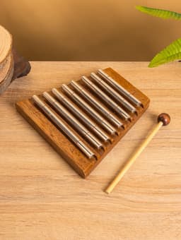 Сувенирный музыкальный инструмент «Ксилофон», 18×18×3 см, махагон, алюминий