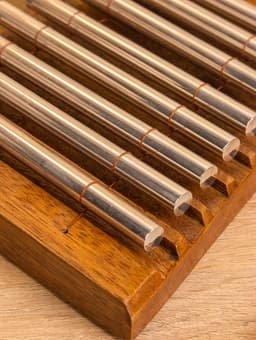 Сувенирный музыкальный инструмент «Ксилофон», 18×18×3 см, махагон, алюминий