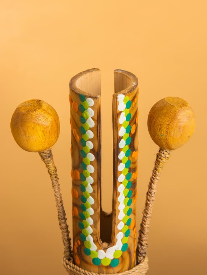 Сувенирный музыкальный инструмент «Тек тек», 20×10×4 см, бамбук