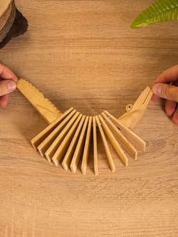 Сувенирный музыкальный инструмент трещотка «Ящерица», 25×8×4 см