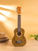 Сувенирный музыкальный инструмент Укулеле «Туземец», 55 см, махагон, дерево