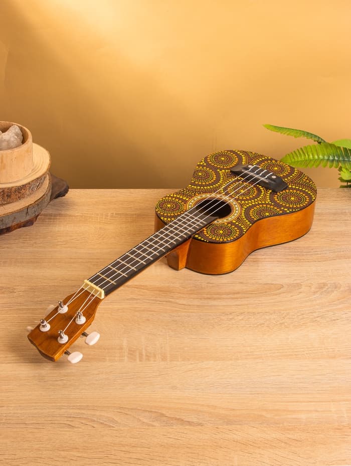 Сувенирный музыкальный инструмент Укулеле «Туземец», 55 см, махагон, дерево