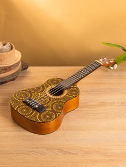 Сувенирный музыкальный инструмент Укулеле «Туземец», 55 см, махагон, дерево