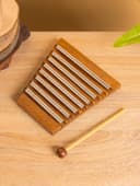 Сувенирный музыкальный инструмент «Ксилофон», 18×18×3 см, дерево суар, алюминий