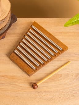 Сувенирный музыкальный инструмент «Ксилофон», 18×18×3 см, дерево суар, алюминий