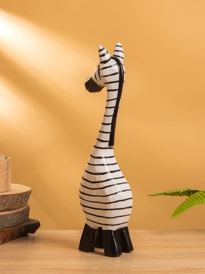 Сувенир «Зебра», 9×6×33 см, дерево, чёрно-белый
