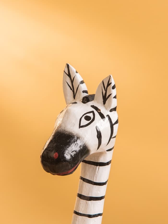 Сувенир «Зебра», 9×6×33 см, дерево, чёрно-белый