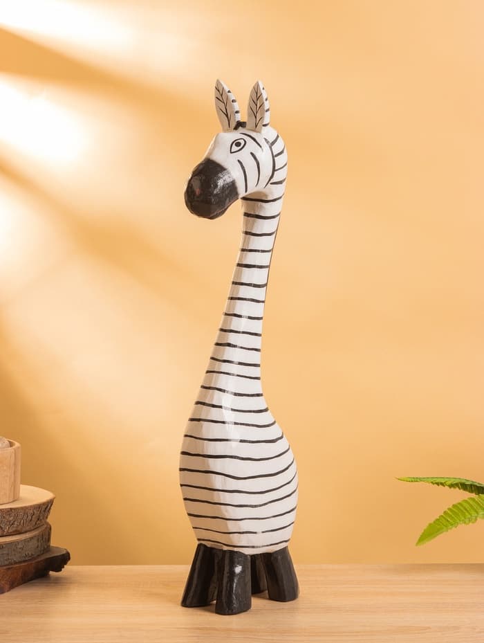 Сувенир «Зебра», 13×7×50 см, дерево, чёрно-белый