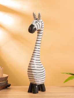 Сувенир «Зебра», 13×7×50 см, дерево, чёрно-белый