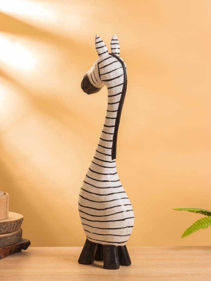 Сувенир «Зебра», 13×7×50 см, дерево, чёрно-белый