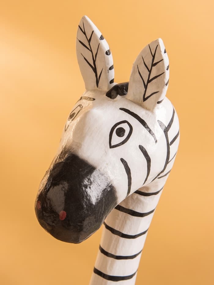Сувенир «Зебра», 13×7×50 см, дерево, чёрно-белый