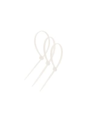 Хомут нейлоновый для стяжки, ТУНДРА, одноразовый, 4.8×200 мм, белый, 50 шт.