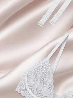 Лямки для бюстгальтера, текстильные, 1.5 см, 37 см, пара, белые