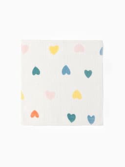 Набор платочков «Крошка Я» Colored hearts (вид 1), 20×20 см, 5 шт., муслин, хлопок 100%