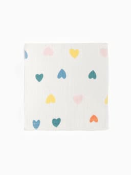 Набор платочков «Крошка Я» Colored hearts (вид 1), 20×20 см, 5 шт., муслин, хлопок 100%