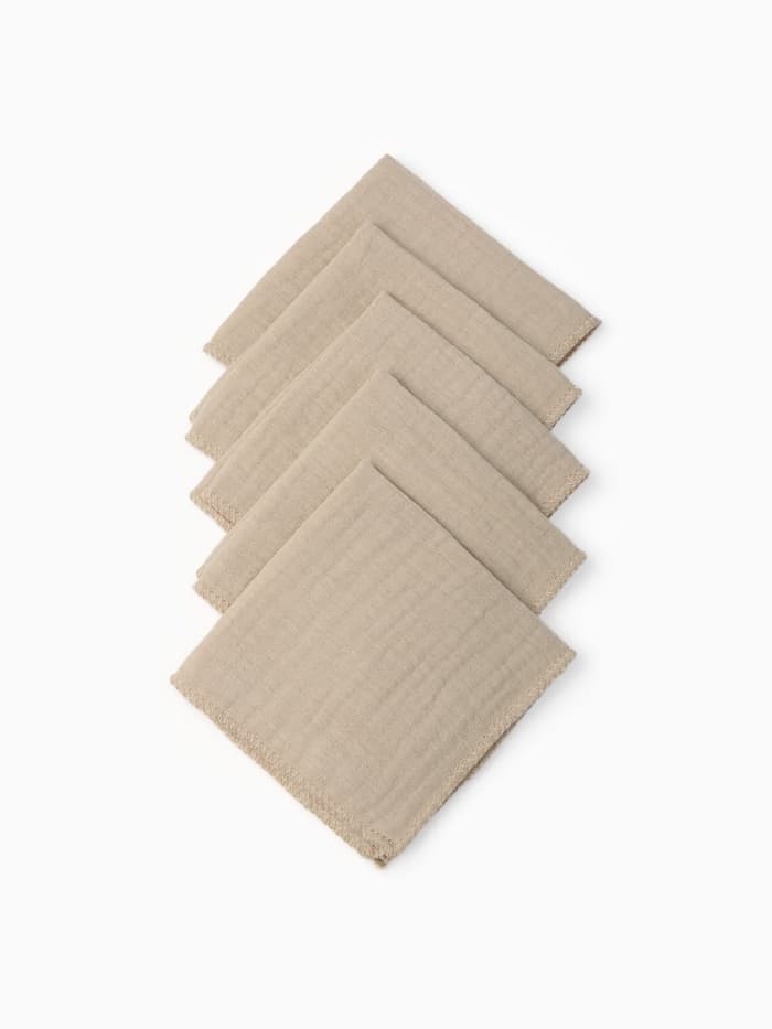 Набор платочков «Крошка Я» Eco touch, 20×20 см-5 шт., муслин, хлопок 100%