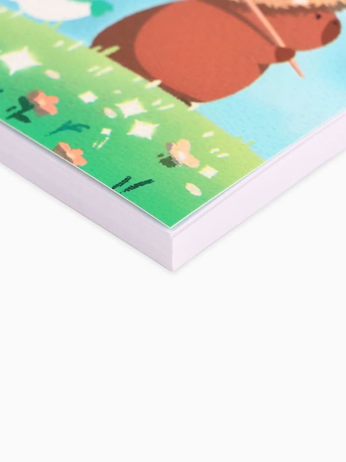 Записная книжка А6, 100 листов, в клетку «Капибара»