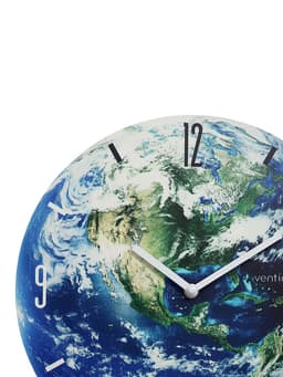 Часы настенные Terra, планета Земля, интерьерные, плавный ход, d=33.5 см
