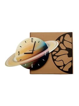 Часы настенные Saturn, планета Сатурн, интерьерные, плавный ход, d=45 см