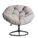 Кресло для отдыха CLOUDE HOME, рогожка/металл, цвет серо – бежевый