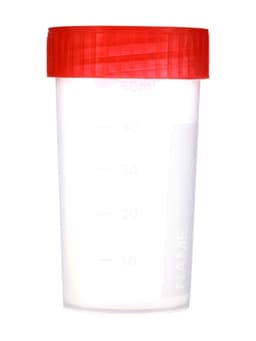 Контейнер для биоматериалов 60 мл, завинчивающаяся крышка, матовое окно, индивидуальная упаковка