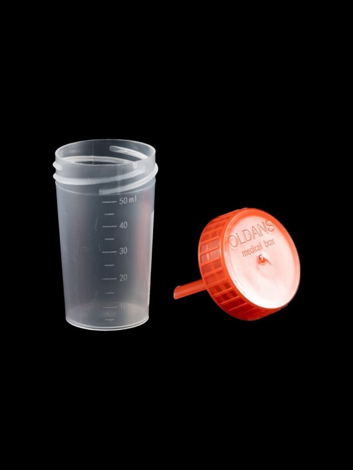 Контейнер стерильный для биоматериалов, шпатель, 60 мл