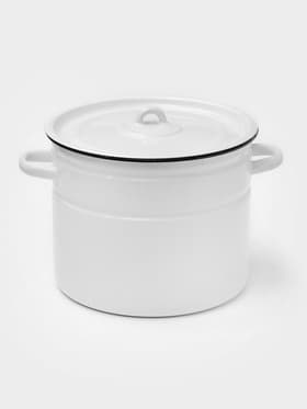 Кастрюля эмалированная, 9 л, d=26 см, с крышкой, без деколи, МИКС