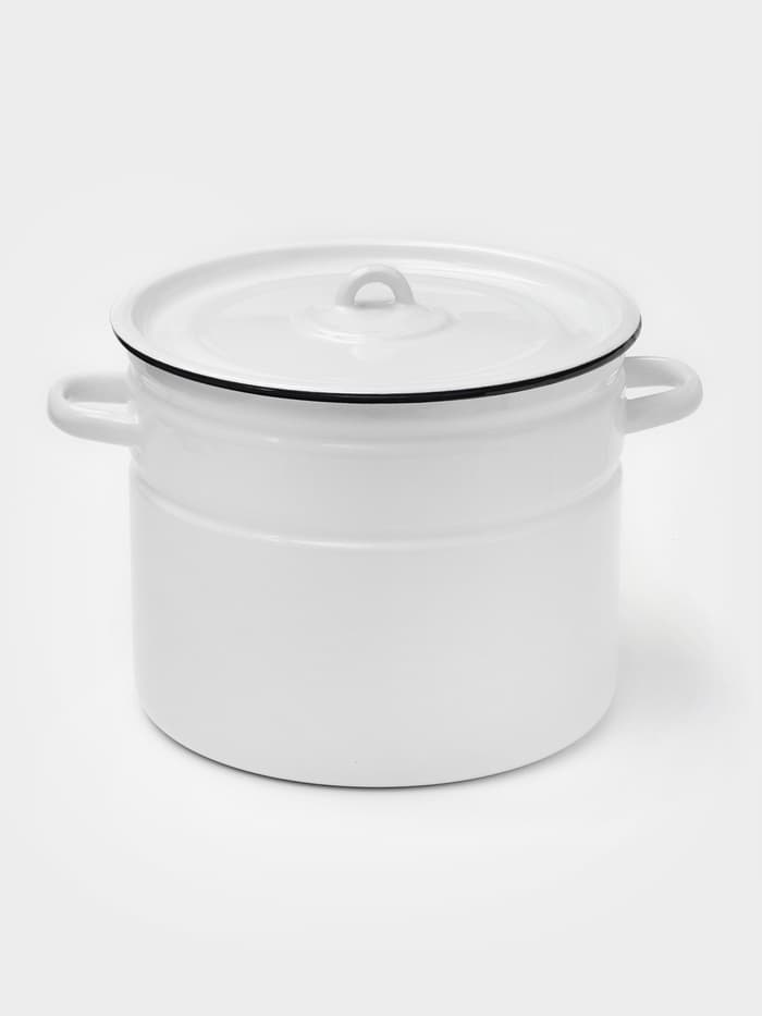 Кастрюля эмалированная, 9 л, d=26 см, с крышкой, без деколи, МИКС