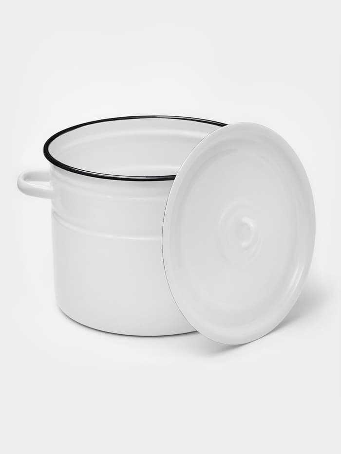 Кастрюля эмалированная, 9 л, d=26 см, с крышкой, без деколи, МИКС