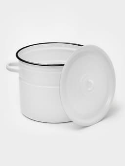 Кастрюля эмалированная, 9 л, d=26 см, с крышкой, без деколи, МИКС