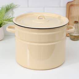 Кастрюля эмалированная, 9 л, d=26 см, с крышкой, без деколи, МИКС