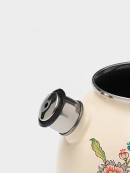 Чайник «Луговые цветы», 3 л, со свистком, индукция, эмалированная сталь, бежевый