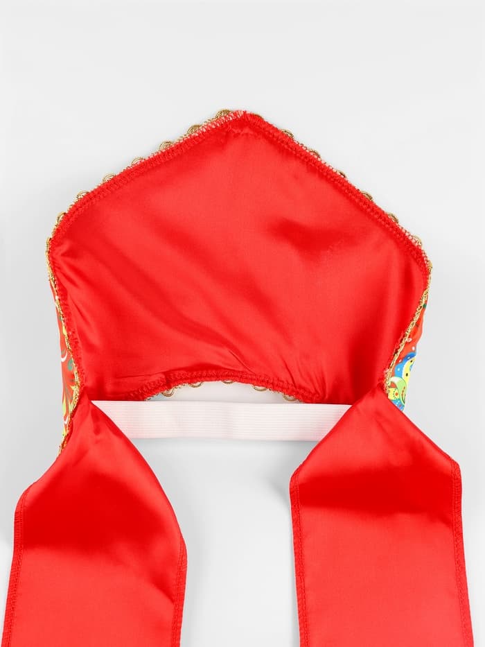 Кокошник карнавальный «Народные узоры», красный