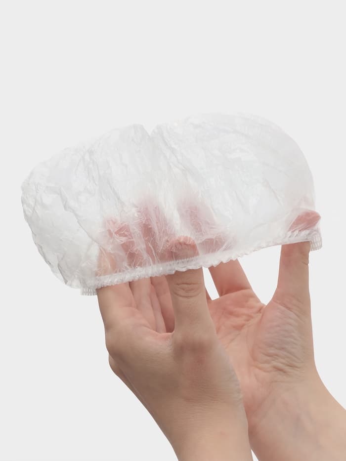 Шапочка для душа Доляна, прозрачная, полиэтилен