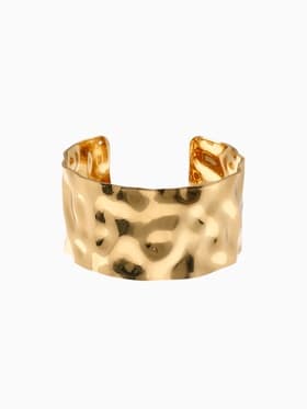 Браслет манжета «Мятый», d=6.5 см, цвет золото