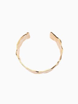 Браслет манжета «Мятый», d=6.5 см, цвет золото