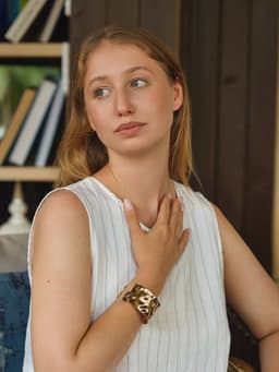 Браслет манжета «Мятый», d=6.5 см, цвет золото